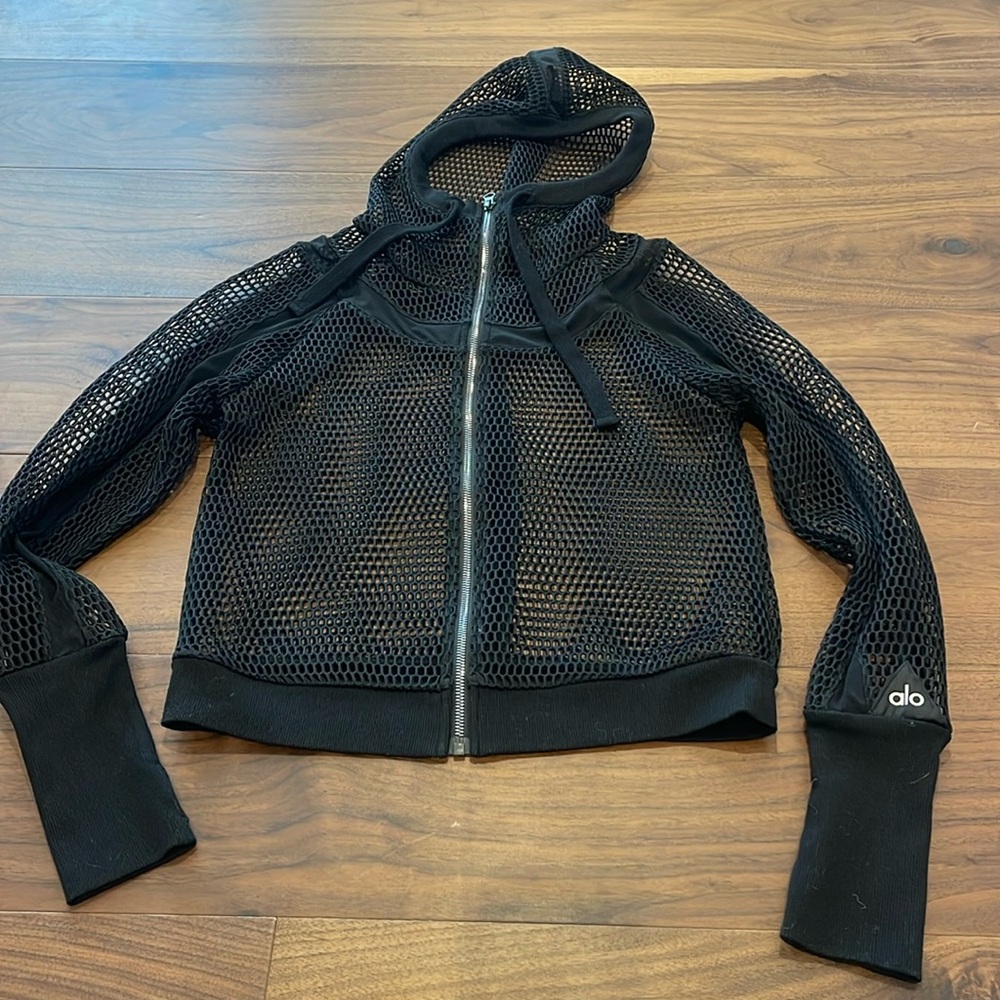 Alo Yoga Mesh Zip Up Jacket Size s